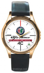 arw019 alfa romeo 4c gold leather strap watch